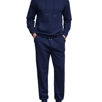 COOFANDY 男式华夫格连帽衫运动服套装