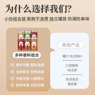 美玏 八角桂皮香叶花椒辣椒白芷 6罐 调味品套装