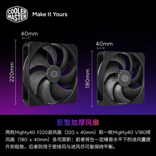 酷冷至尊 HAF II 500 EATX机箱 宗师滑轨双模式支架 黑色