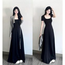 向目加 女士赫本风连衣裙 053-42Q