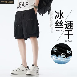 真维斯户外运动 美式工装短裤速干休闲运动直筒五分裤