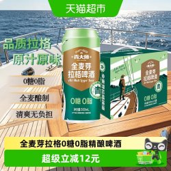 qingdashi 全麦芽拉格精酿啤酒 500ml*12罐