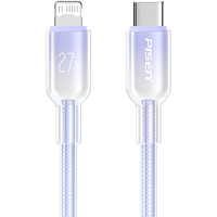 PISEN/品胜 PD27W快充 Type-C转Lightning数据线 冰晶渐变