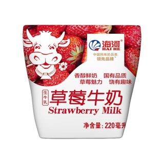 海河乳业 海河牛奶草莓味乳饮料
