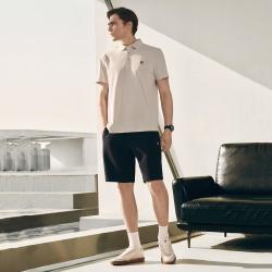 FILA 男装网球运动上衣男士防晒基础针织短袖POLO衫