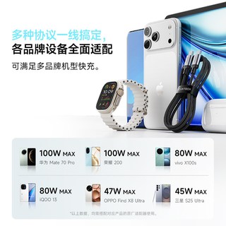 CukTech酷态科 CP系列 6A快充 Type-C to C数据线