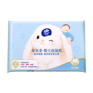 维达 兔兔柔保湿抽纸 3层40抽 乳霜纸云柔巾 婴儿纸巾