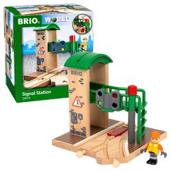 BRIO World - 33674 信号站 | 2 件套玩具火车配件，适合 3 岁及以上儿童