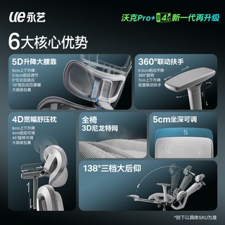 UE/永艺 沃克Pro+人体工学椅 黑色 电竞电脑椅