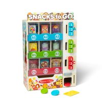 Melissa & Doug 玩具食品 适合3到6岁 木制自动售货机 3个双面木制小吃条