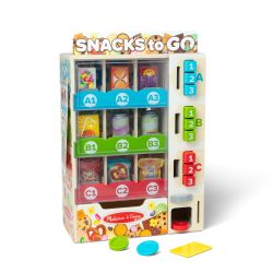 Melissa & Doug 玩具食品 适合3到6岁 木制自动售货机 3个双面木制小吃条