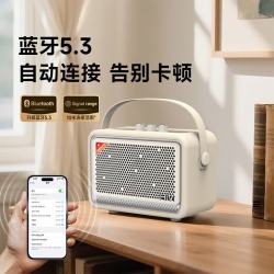HiVi TQ53 复古便携蓝牙音箱 10W 360°环绕声 家用桌面音响