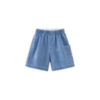 MINI BALA/迷你巴拉 男女童夏季透气棉麻软牛仔短裤