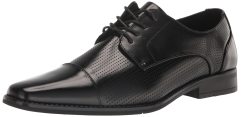 STACY ADAMS 男性 牛津鞋 Kepler Cap Toe Oxford 20204-001 柔软 舒适 Black 尺码8.5