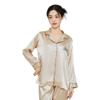 GUJIN/古今 冰丝长袖长裤女士家居服套装