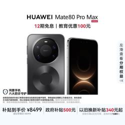 华为 Mate 80 Pro Max 手机 16GB+1TB 极夜黑