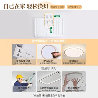 雷士照明 LED仿水晶吸顶灯 简约现代圆形卧室灯具
