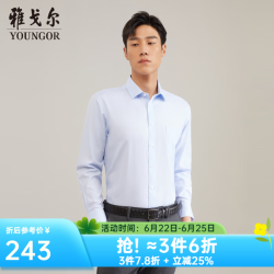 雅戈尔 免烫 男士长袖衬衫 GLDP10171IFA 41