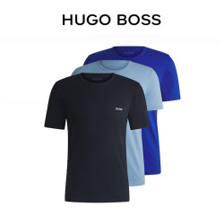 BOSS（服装） 雨果博斯（HUGO BOSS）夏季秋 潮流男短袖T恤 打底衫3件装 966蓝/蓝/蓝 L