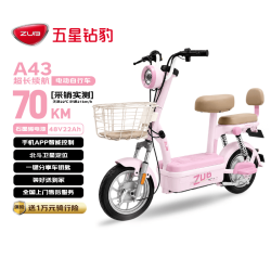 五星钻豹 电动自行车A43新国标长续航 &电动车48V22AH石墨烯铅酸可上牌