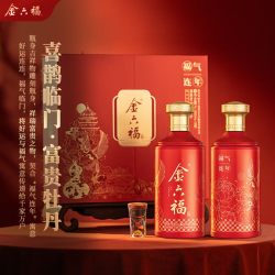 金六福 福气连年 50.8%vol 绵柔浓香型白酒 500ml*2瓶 礼盒装
