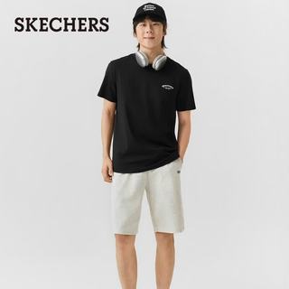 SKECHERS斯凯奇 L226U068 针织短袖T恤