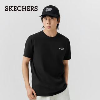 SKECHERS斯凯奇 L226U068 针织短袖T恤