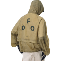FPA 轻量户外防晒透底格纹连帽薄外套 黑色 M 男士夹克