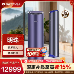 格力 •明珠变频冷暖2匹1级能效柜机空调客厅立式空调立式(黛山紫)