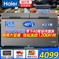 海尔 冰柜商用大容量300/400/500/700/800升以上一级能效全冷冻柜零下-4