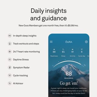 Oura Ring 5 – 黑色 – 尺码 8 – 世界上最小的智能戒指 – 睡眠、活动、女性、AI 顾问、1 周电池寿命、前尺寸,兼容 Android 和 iOS