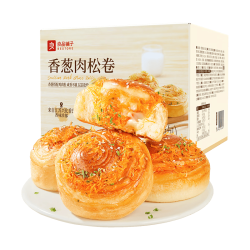 良品铺子 香葱肉松手撕面包 800g