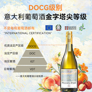 京东京造 意大利阿斯蒂莫斯卡托甜白低起泡酒 DOCG 750ml