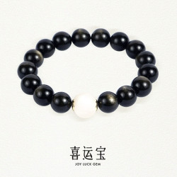 喜运宝· 水丨黑曜石AI五行手串