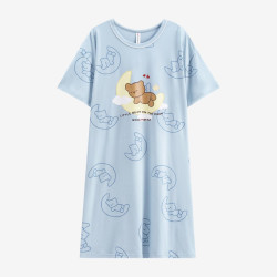 芬腾 睡裙夏季薄款短袖纯棉家居服 多款可选!