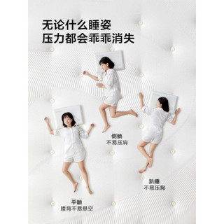 喜临门 觉觉紫 工学三层分区弹簧床垫 偏软 27cm