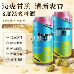 天湖啤酒 8度爽啤精酿啤酒500ml*24听