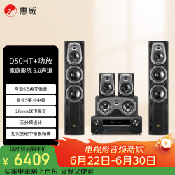 HiVi D50HT 天龙X580功放 5.0声道家庭影院音箱功放组合套装  落地式木质客厅电