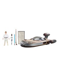Star Wars 复古系列 Landspeeder & Luke Skywalker,星球大战:新希望动作公仔和车辆,3.75 英寸(约 9.5 厘米)