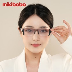 皇家米奇 无框双光 100度 老花眼镜 防蓝光钻石切边