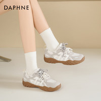 DAPHNE/达芙妮 德训鞋女 米白色 40码 女士休闲鞋