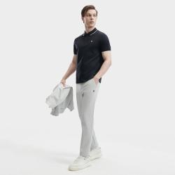 FILA 男装运动Polo衫男士时尚休闲基础舒适百搭翻领针织短袖上衣