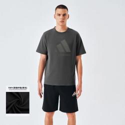 adidas 男女同款短袖T恤