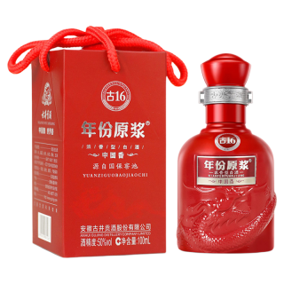 古井贡酒 年份原浆古16小酒浓香型白酒50度100ml*1瓶