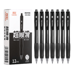 真彩 宝特瓶ST头按动速干中性笔0.5mm子弹头中性笔-12支盒 0.5mm