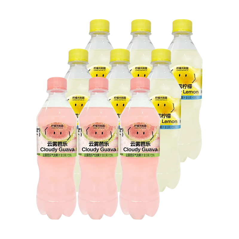 Lemon Republic/柠檬共和国 云雾柠檬红心芭乐气泡果汁饮料 470ml*1瓶