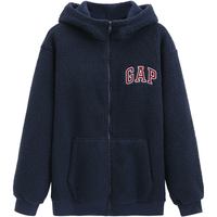 Gap 786507 仿羊羔绒拉链连帽卫衣 宽松 女士