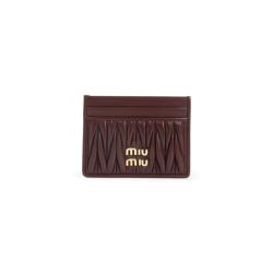 MIU MIU MIUMIU缪缪女士金属刻字标志 钱包