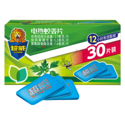 超威 电热蚊香片 艾草清香型 30片