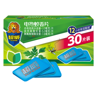 超威 电热蚊香片 艾草清香型 30片